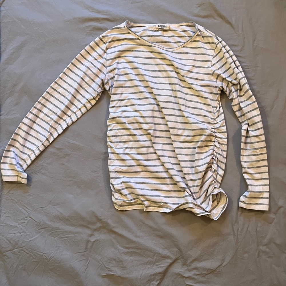 Ginkana Striped Casual Maternity Top